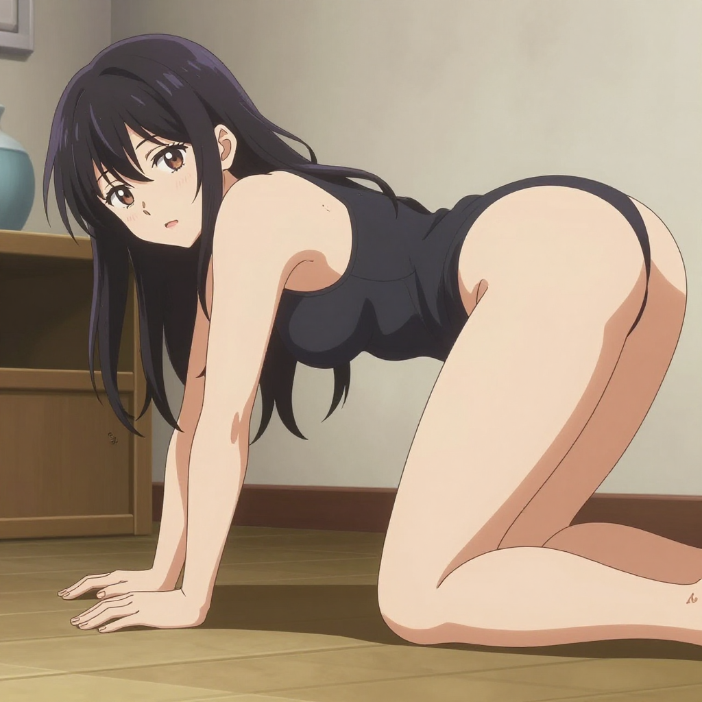 mature anime milf bending over